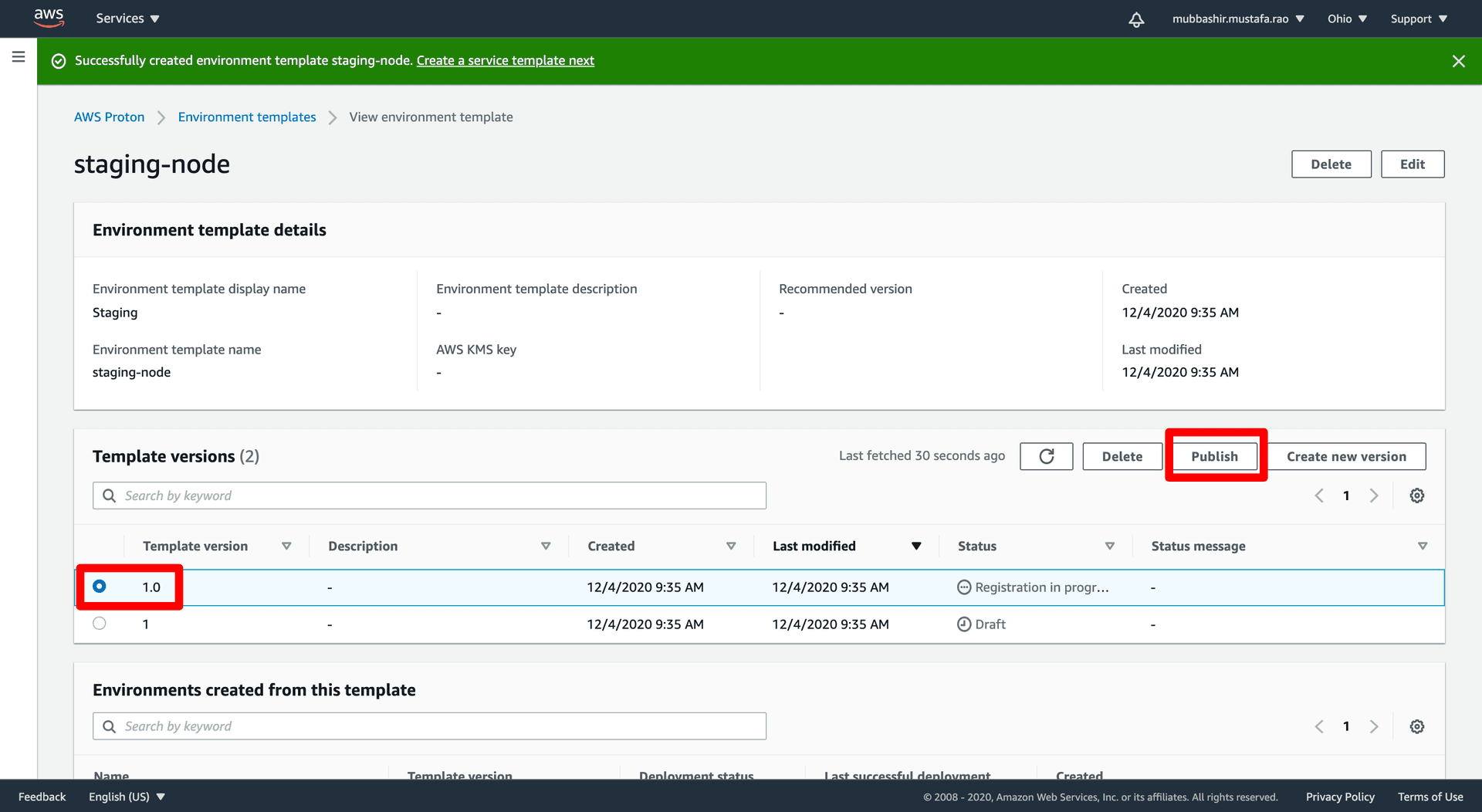 AWS Proton Tutorial