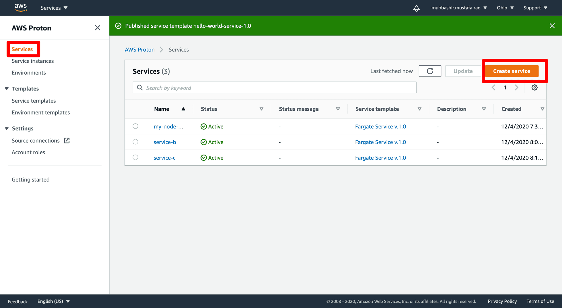 AWS Proton Tutorial