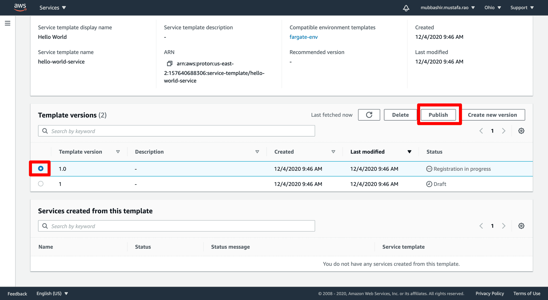 AWS Proton Tutorial