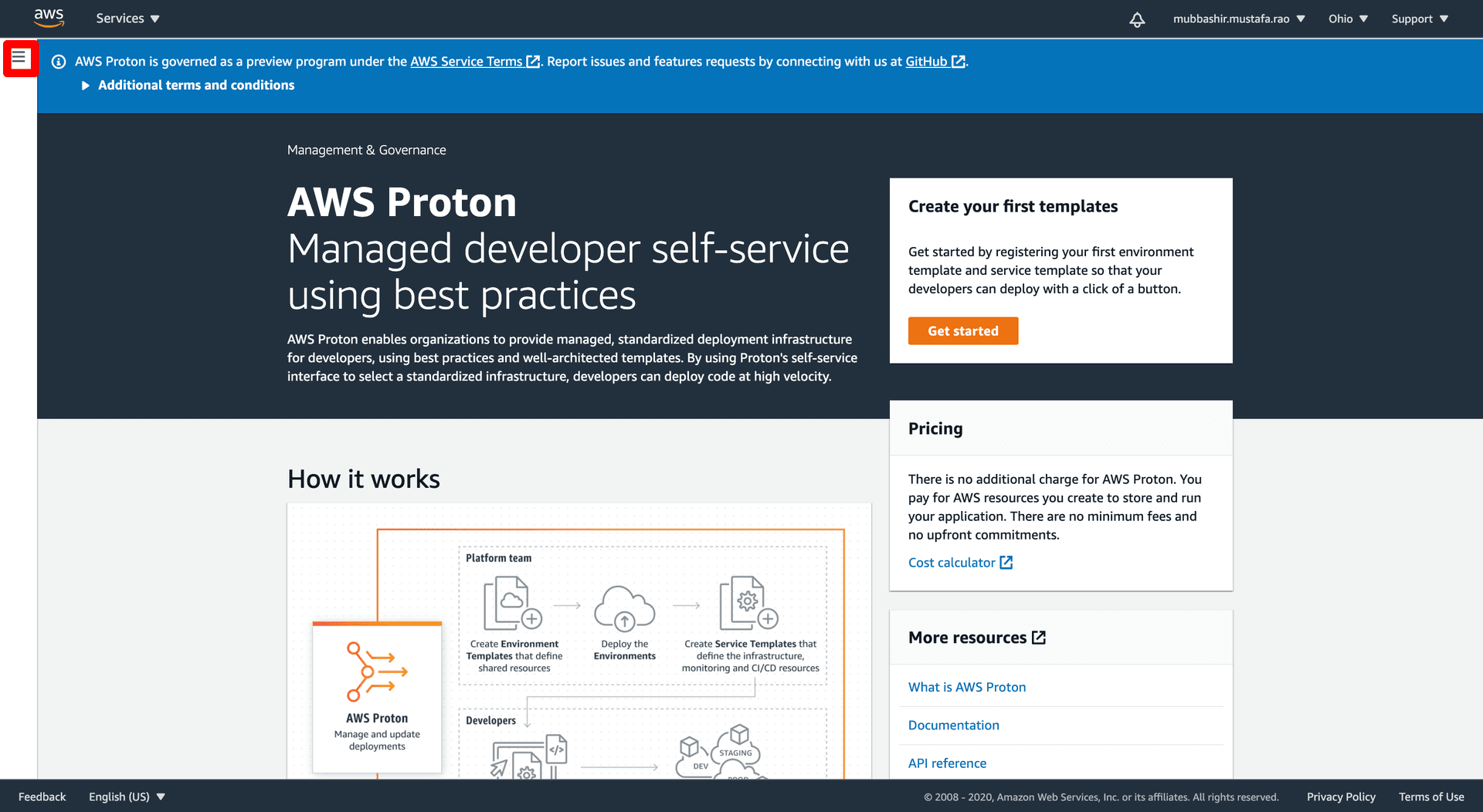 AWS Proton Tutorial