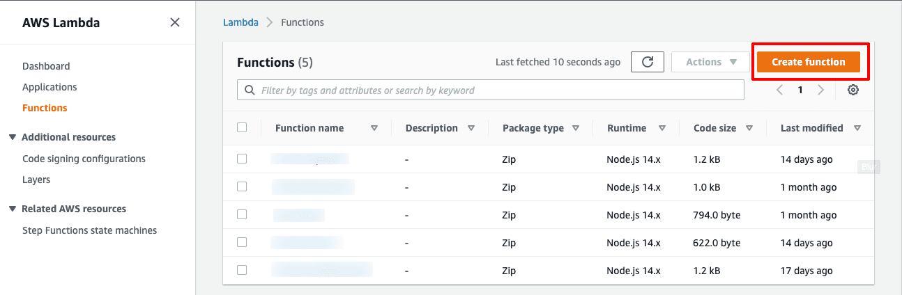 Create AWS Lambda Function