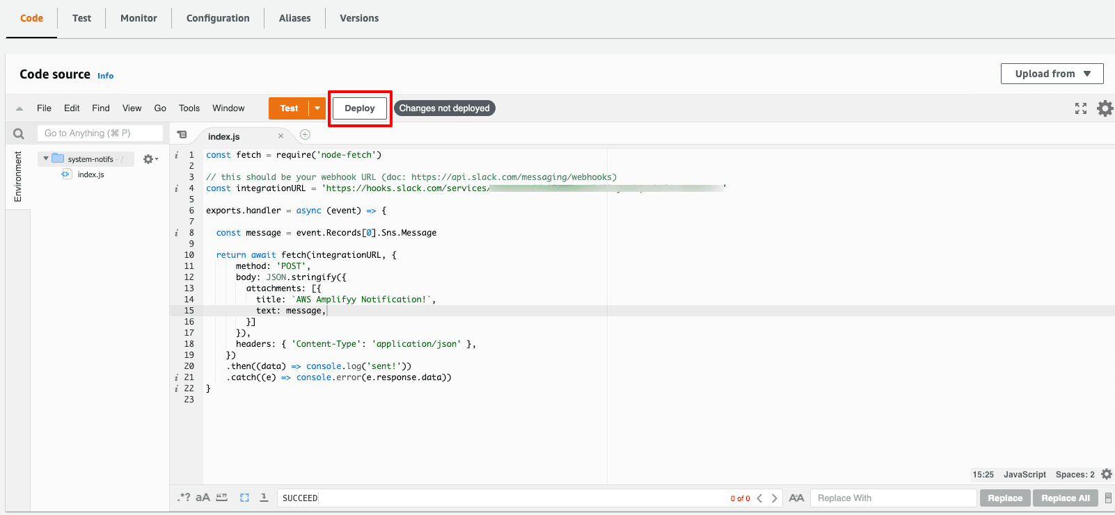 AWS Lambda Code Deploy