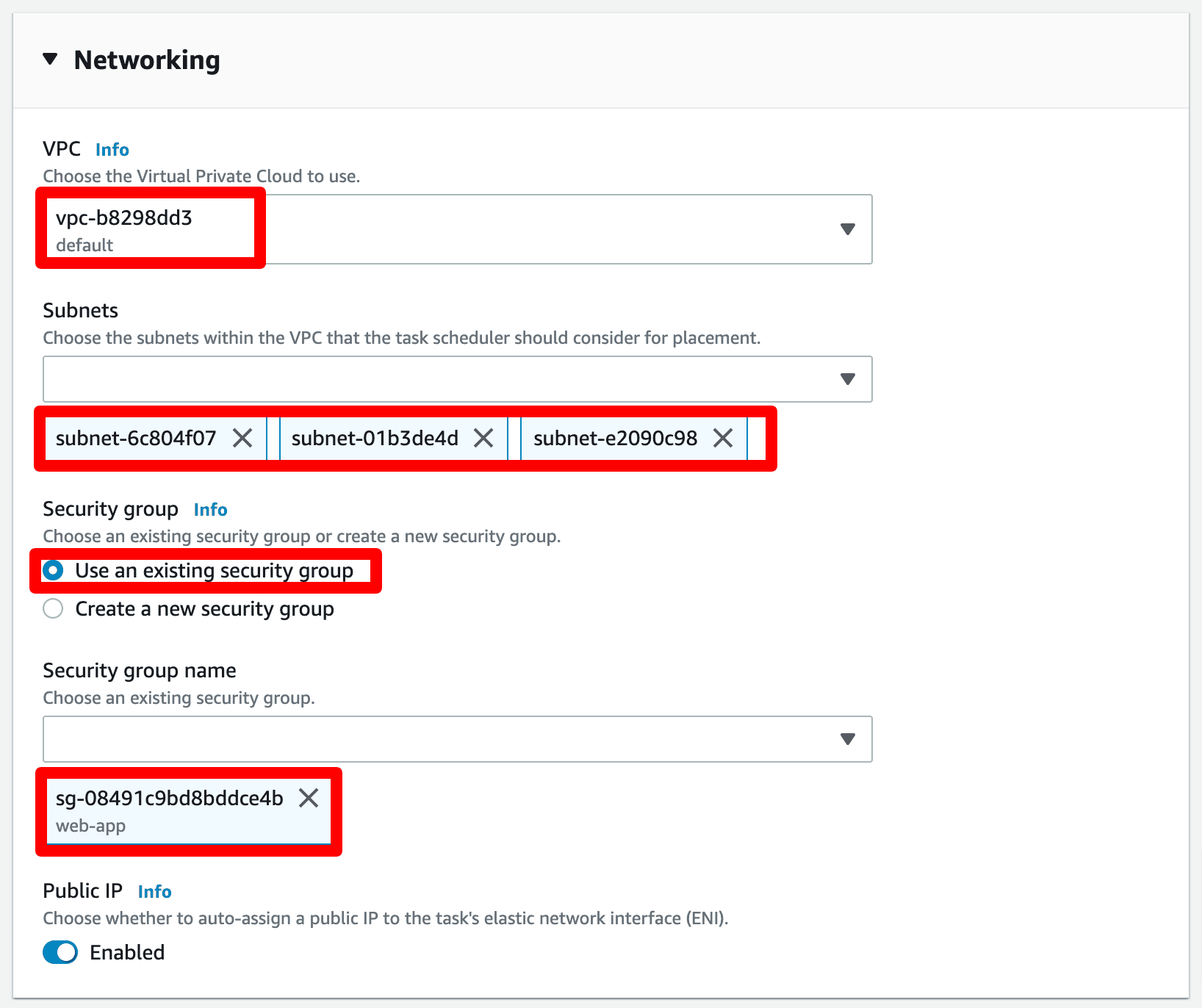 Networking in AWS ECS Service